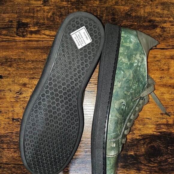 Versus Versace Green Abstract Leather Lace Up Sneakers EU 40 Women 9 - Picture 8 of 9